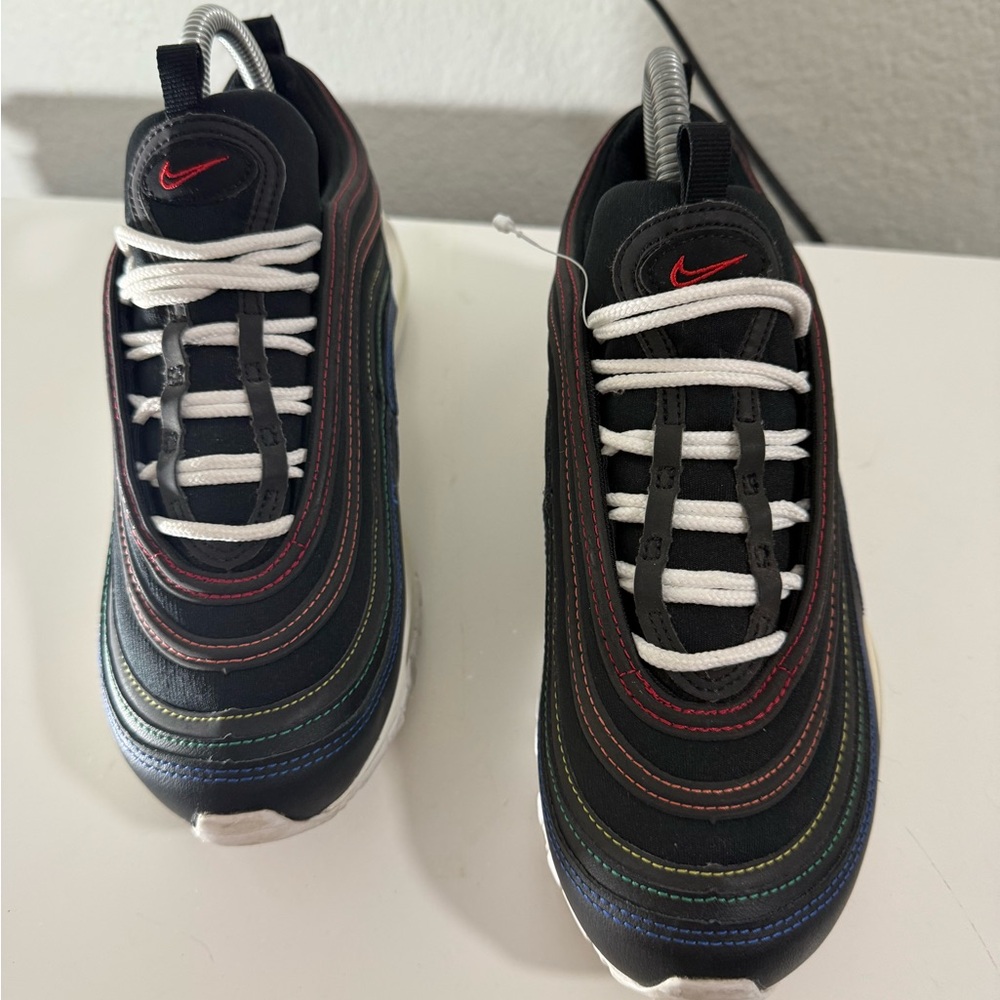 Nike Air Max 97 Black with Multi-Color Accents - Picture 3 of 7